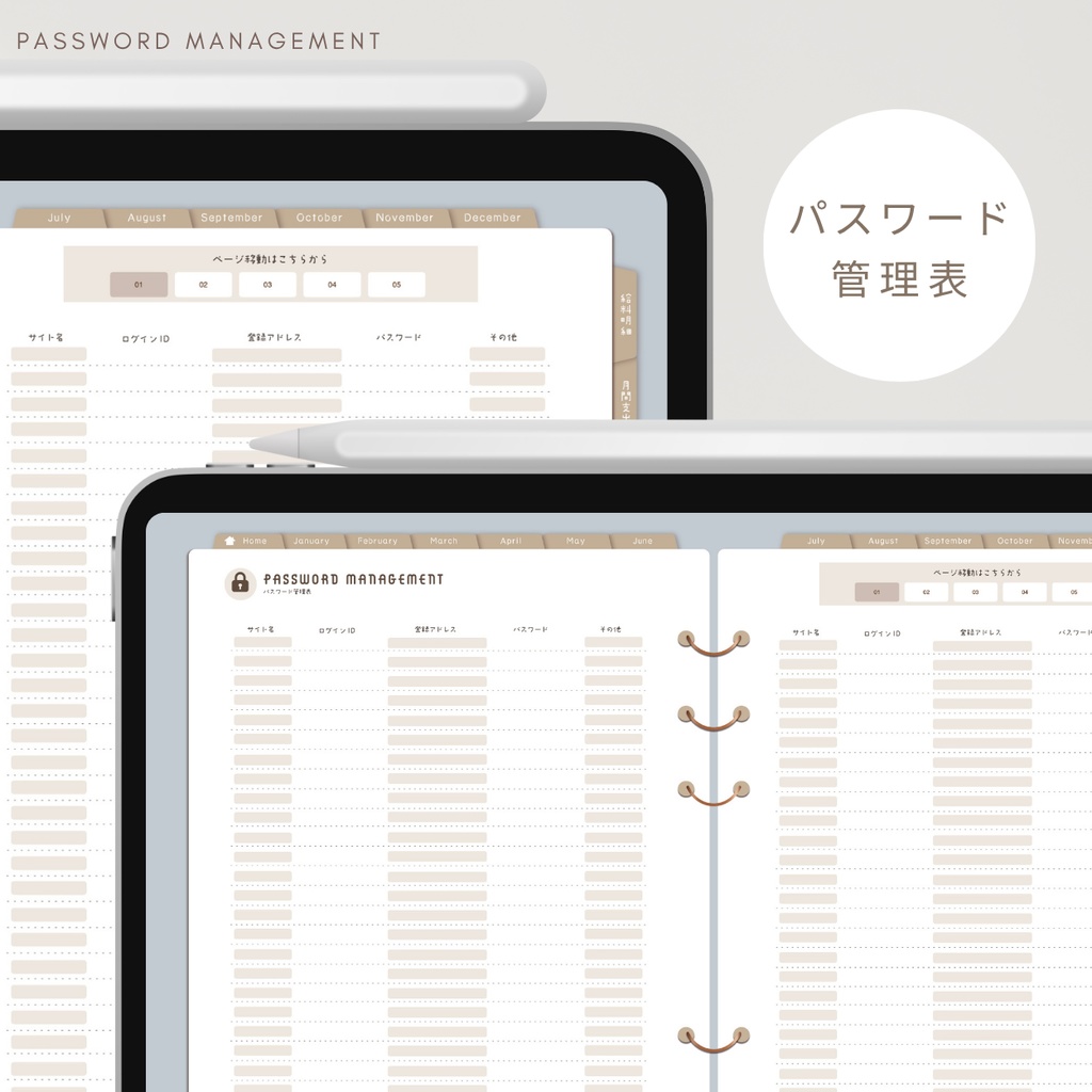 【スカイ】カラバリ全5色✨今からでも使用できるデジタル家計簿/Goodnotesで使える/デジタル月間家計簿/家計簿セット/月間/日にちごとの支出/週間支出/デジタルプランナー