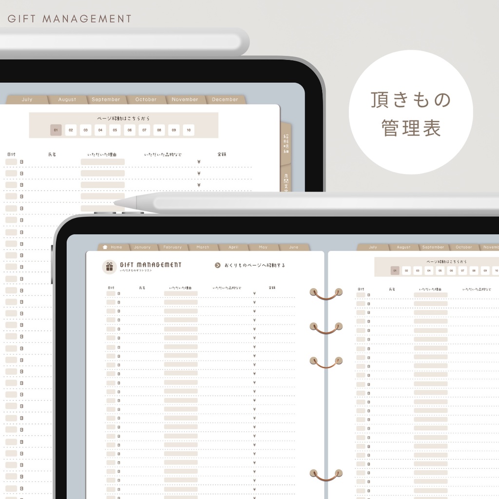 【スカイ】カラバリ全5色✨今からでも使用できるデジタル家計簿/Goodnotesで使える/デジタル月間家計簿/家計簿セット/月間/日にちごとの支出/週間支出/デジタルプランナー