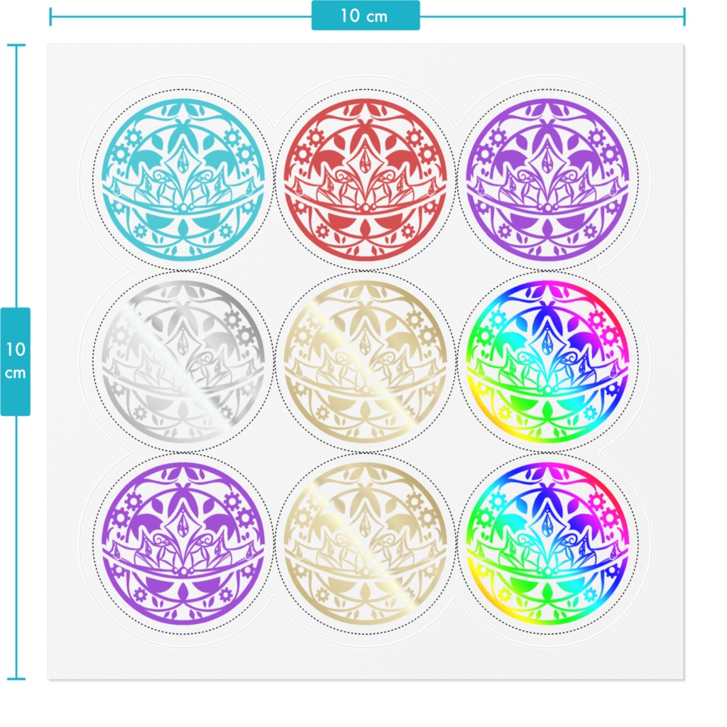 【皇黒夢】バッジステッカーぎゅぎゅっと詰め(切り取り線)