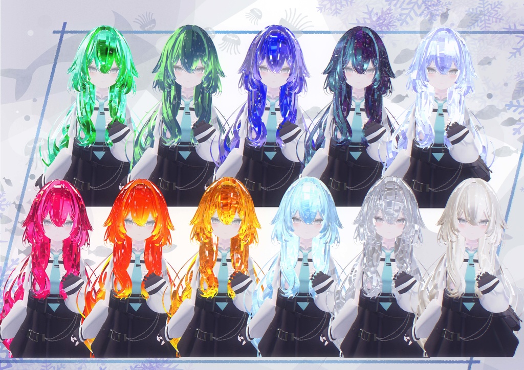 雪が降るマテリアル「Snow Dome」【ルルネ推奨】Hair materials