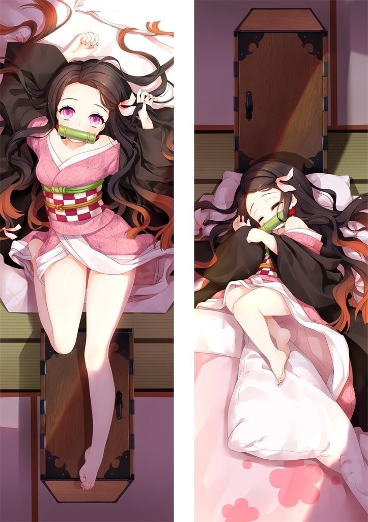 鬼滅の刃 竈門禰豆子 Nezuko Kamado 2WAY トリコット 抱き枕カバー