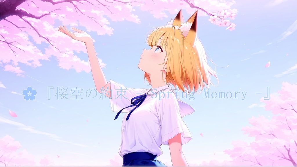 🌸『桜空の約束 - Spring Memory -』高解像度イラスト壁紙(4K対応)