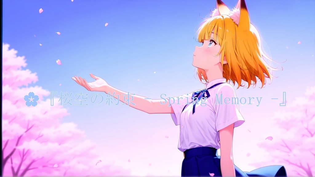 🌸『桜空の約束 - Spring Memory -』高解像度イラスト壁紙(4K対応)