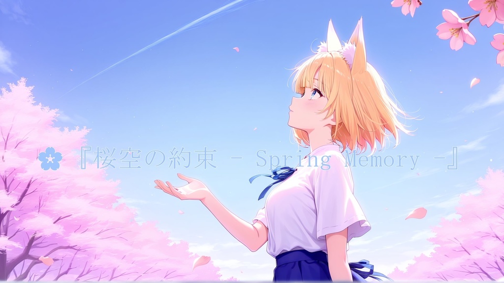 🌸『桜空の約束 - Spring Memory -』高解像度イラスト壁紙(4K対応)