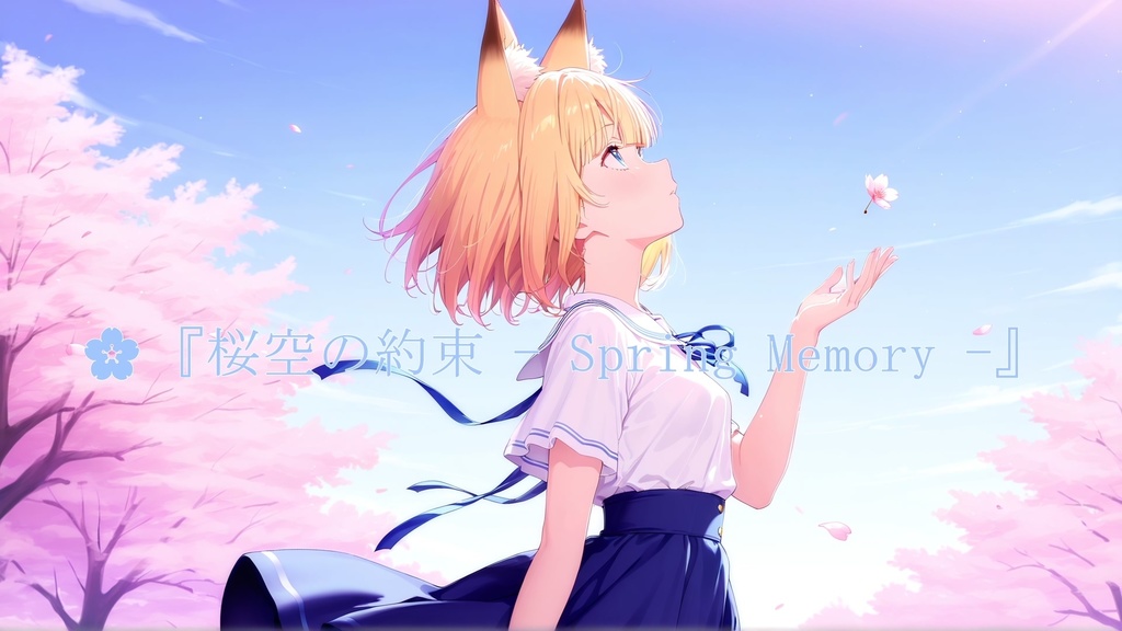 🌸『桜空の約束 - Spring Memory -』高解像度イラスト壁紙(4K対応)