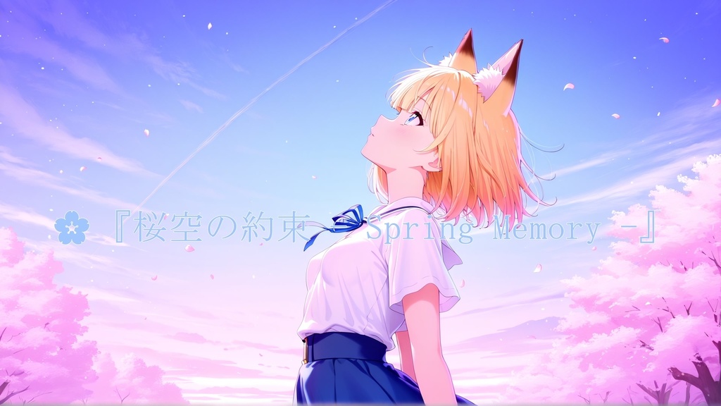 🌸『桜空の約束 - Spring Memory -』高解像度イラスト壁紙(4K対応)