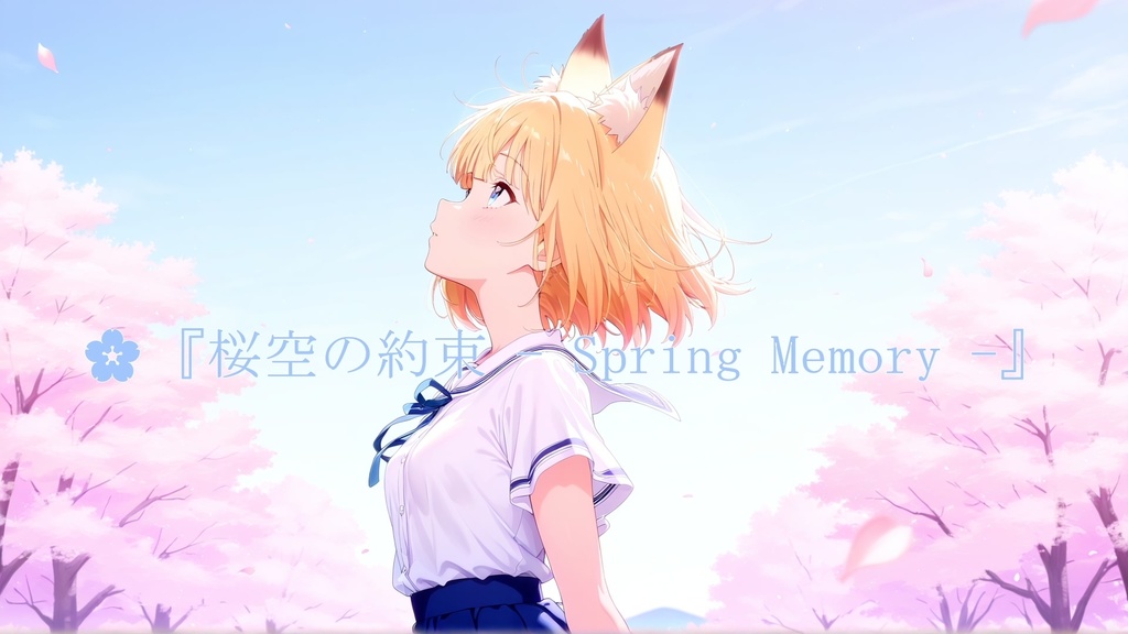 🌸『桜空の約束 - Spring Memory -』高解像度イラスト壁紙(4K対応)
