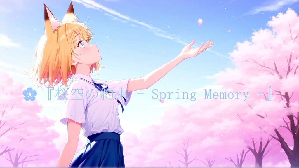 🌸『桜空の約束 - Spring Memory -』高解像度イラスト壁紙(4K対応)