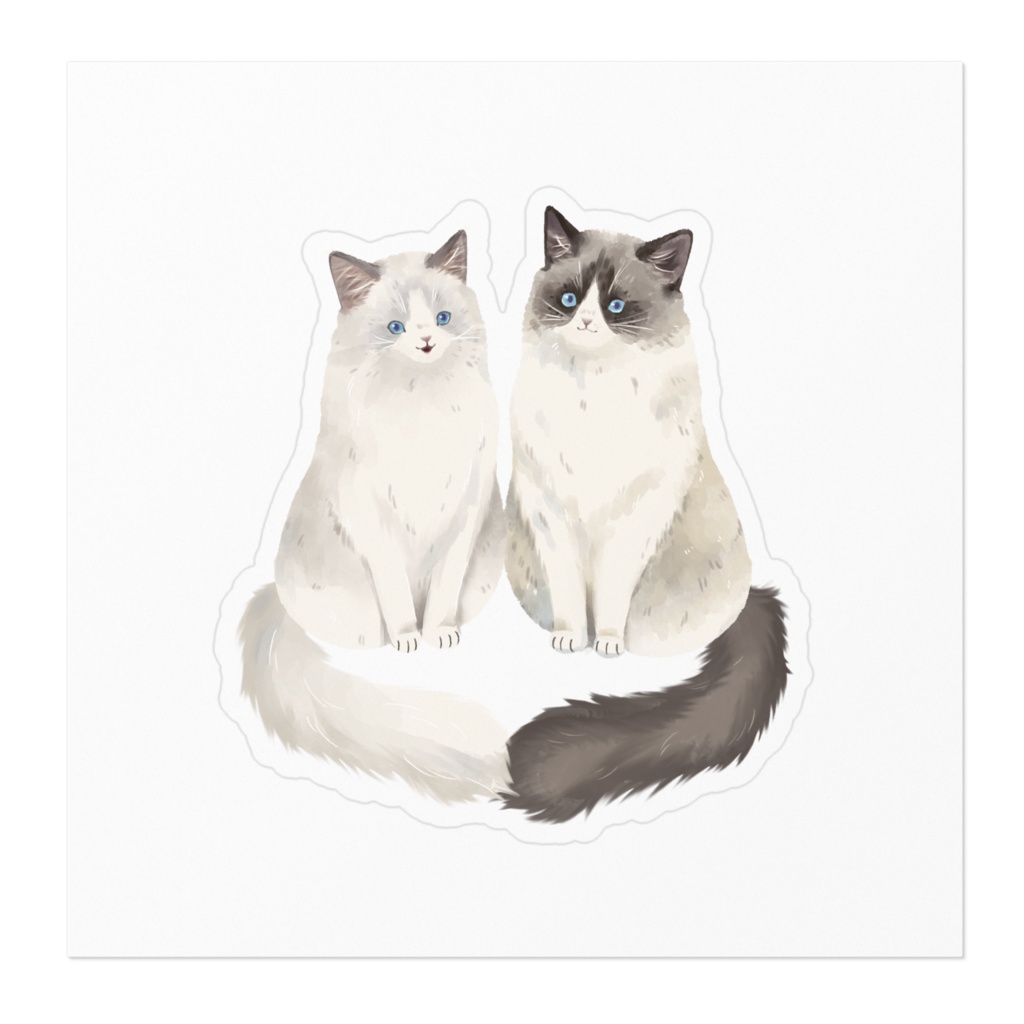 【1周年記念】めるあずステッカー(猫型)