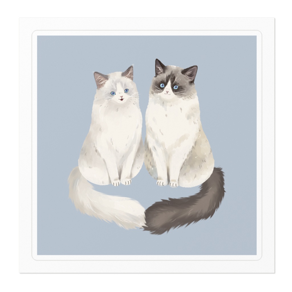 【1周年記念】めるあずステッカー(四角)