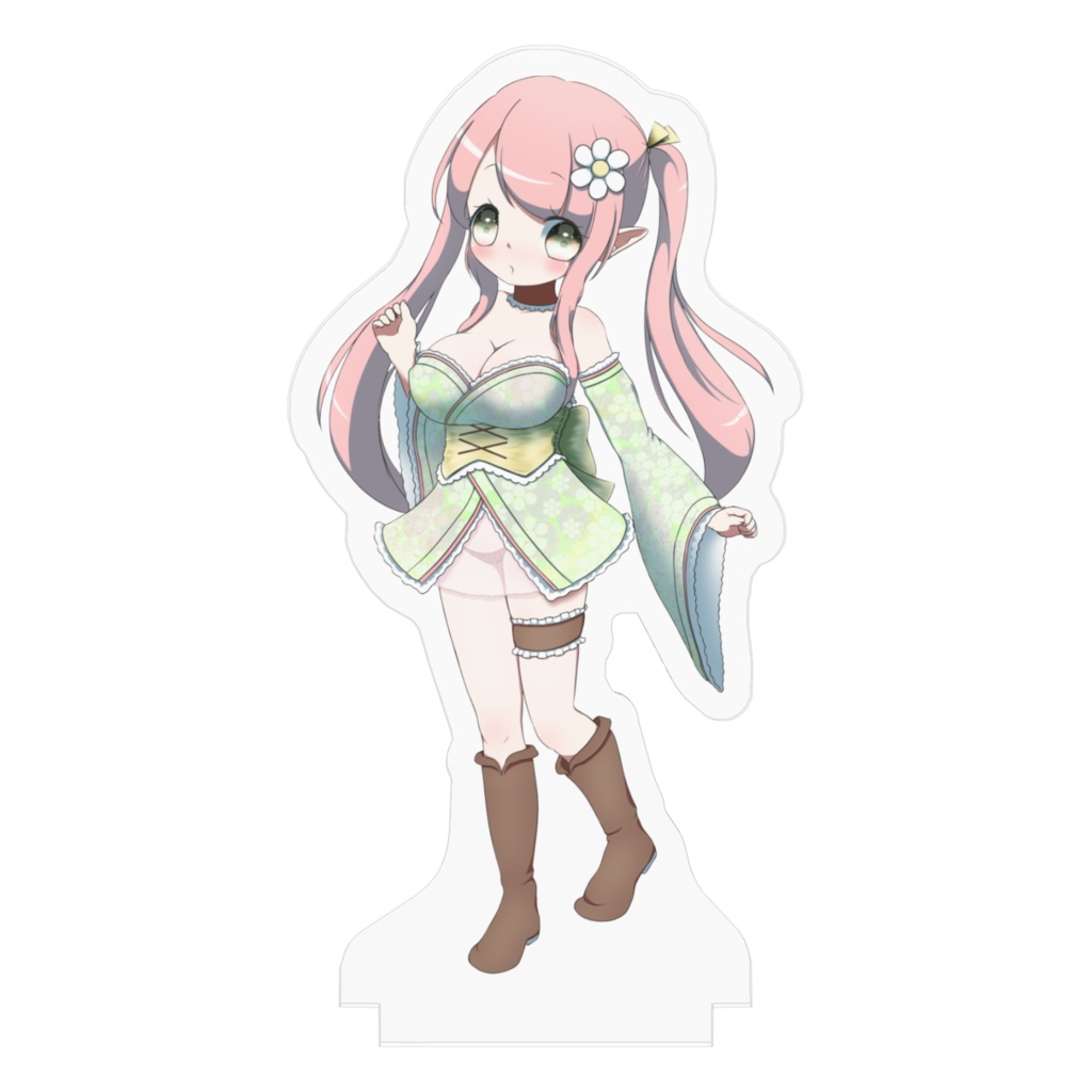 なんか変わった和装の少女 アクリルフィギュア