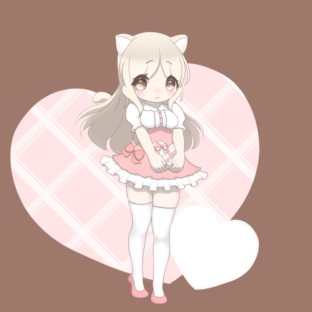 ばれんたいん&にゃんにゃんにゃんにゃんにゃんの日 記念アクリルフィギュア 茶にゃんこ