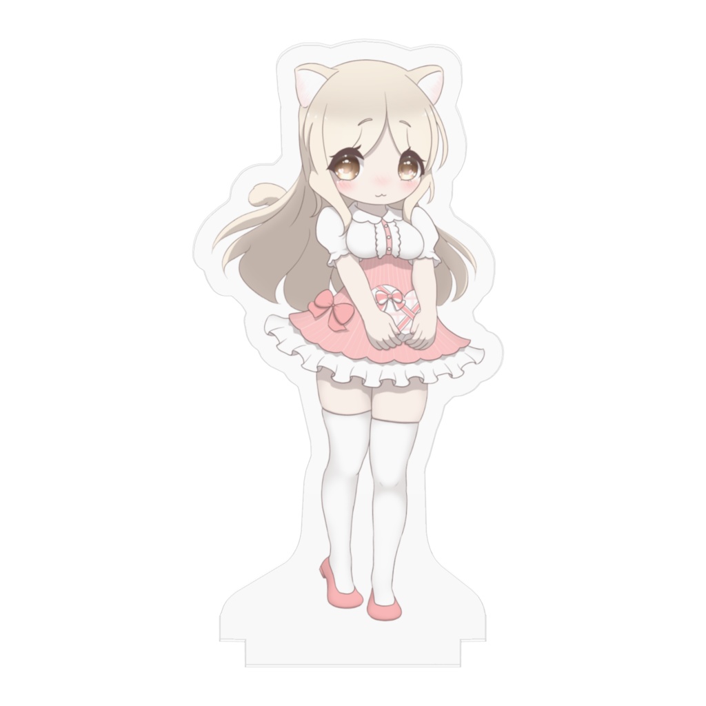 ばれんたいん&にゃんにゃんにゃんにゃんにゃんの日 記念アクリルフィギュア 茶にゃんこ