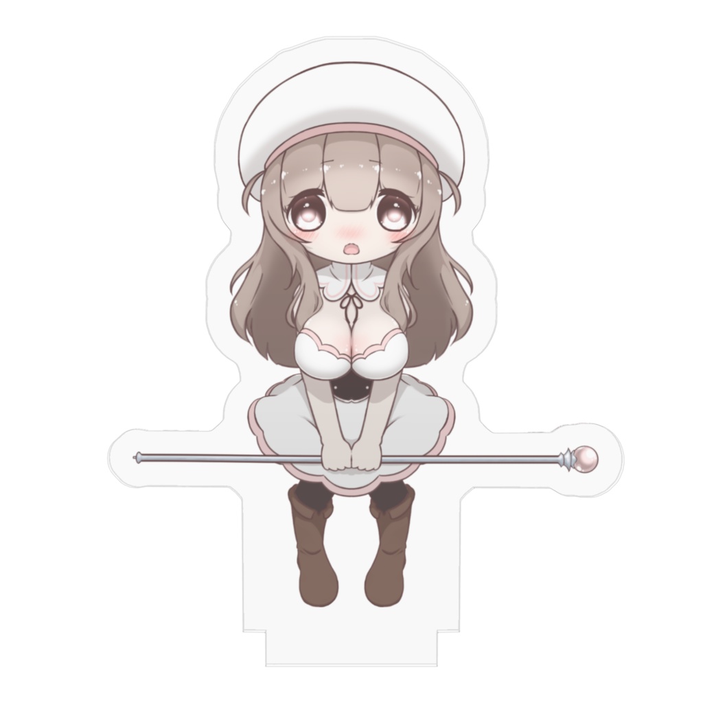 身長差のある人と話すときの内気な巨乳女児魔法使い アクリルフィギュア