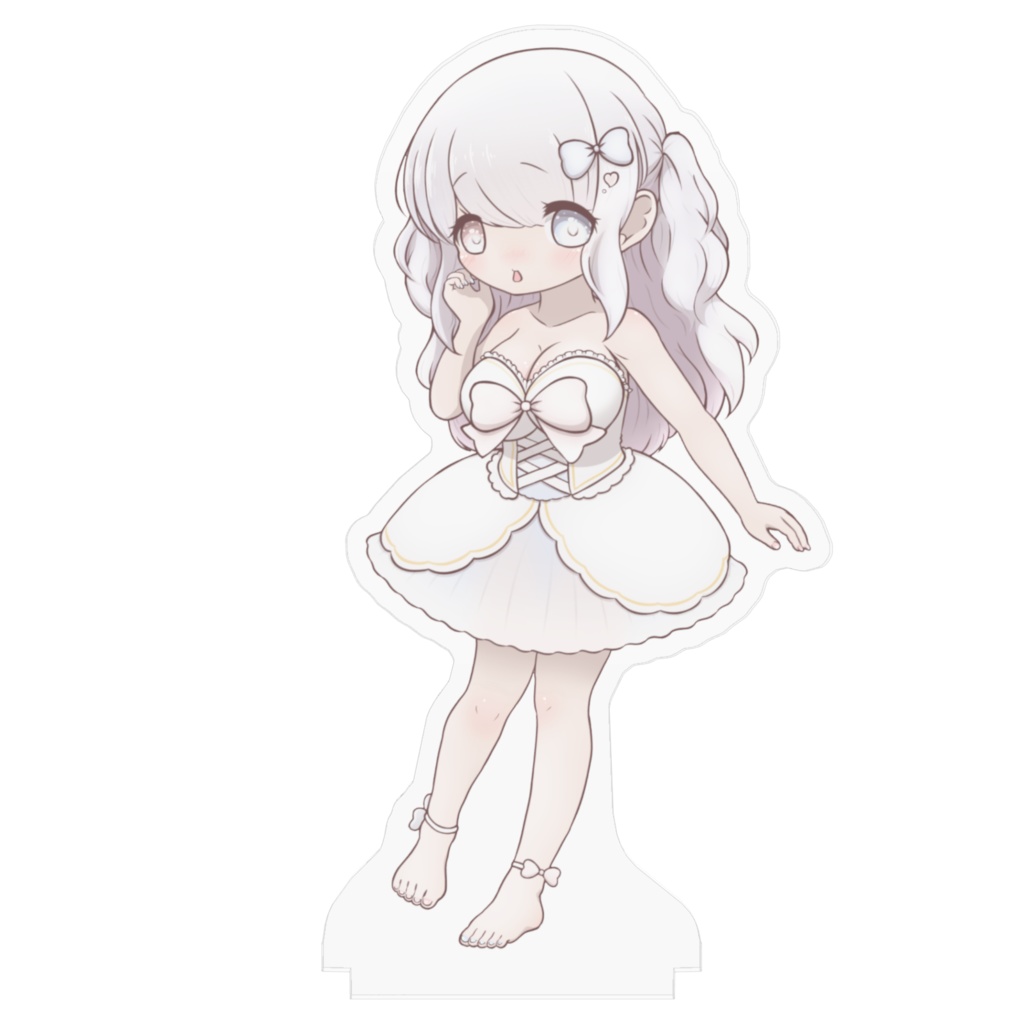 白い女の子 アクリルフィギュア