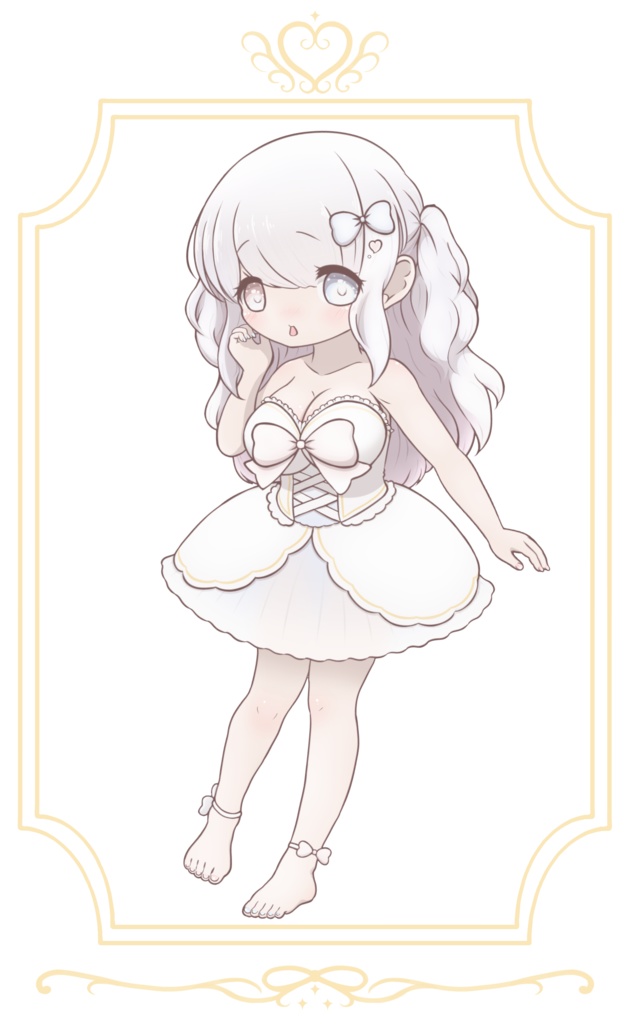 白い女の子 アクリルフィギュア