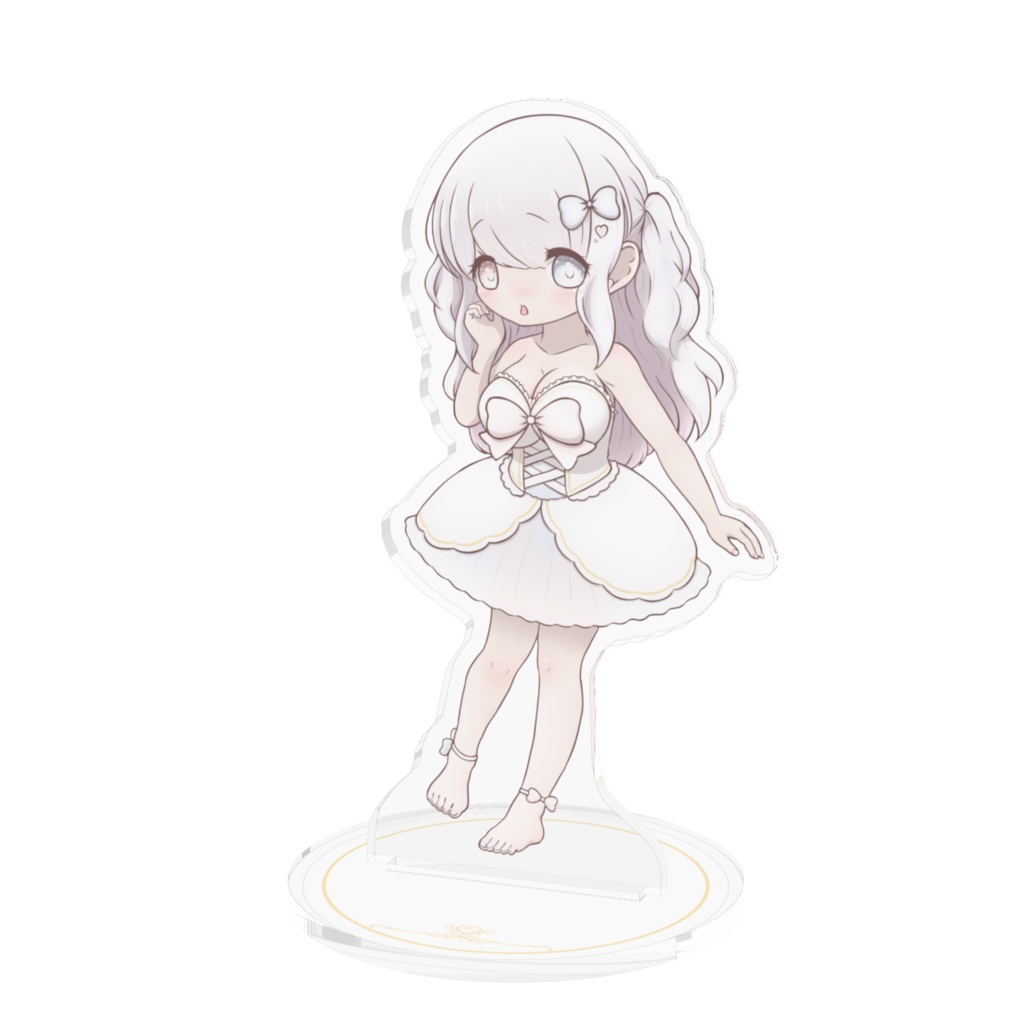 白い女の子 アクリルフィギュア