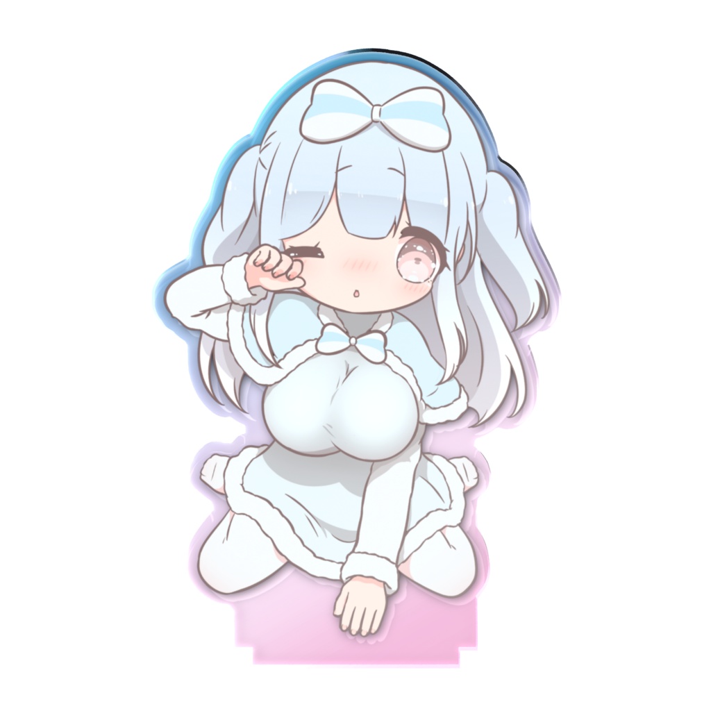 しろいくぅちゃん オーロラアクスタ