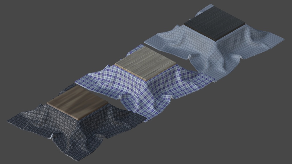 【無料】こたつ3Dモデル