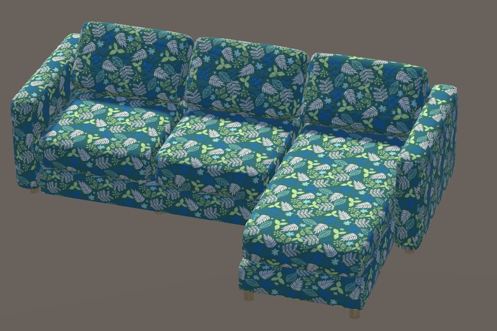 【3Dモデル】ソファー5種x10色