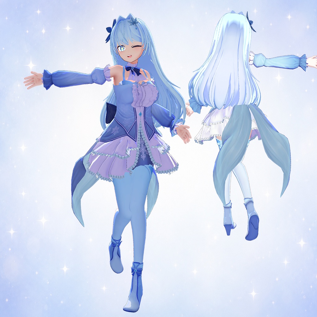 オリジナル3Dモデル『瑠璃』【VRChat向けアバター】
