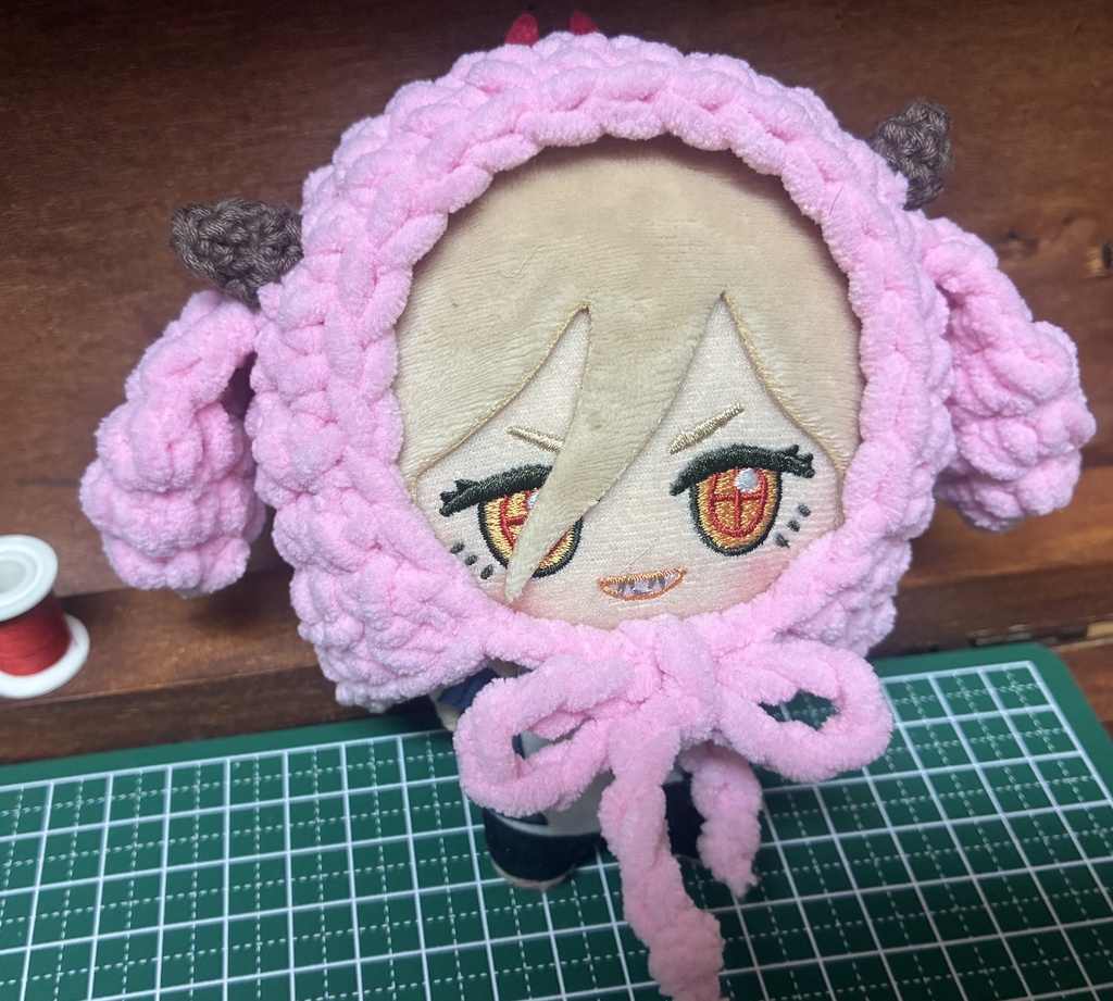 角つき犬耳ボンネットぼうし