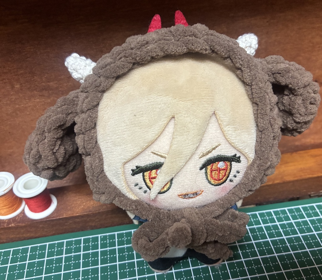 角つき犬耳ボンネットぼうし