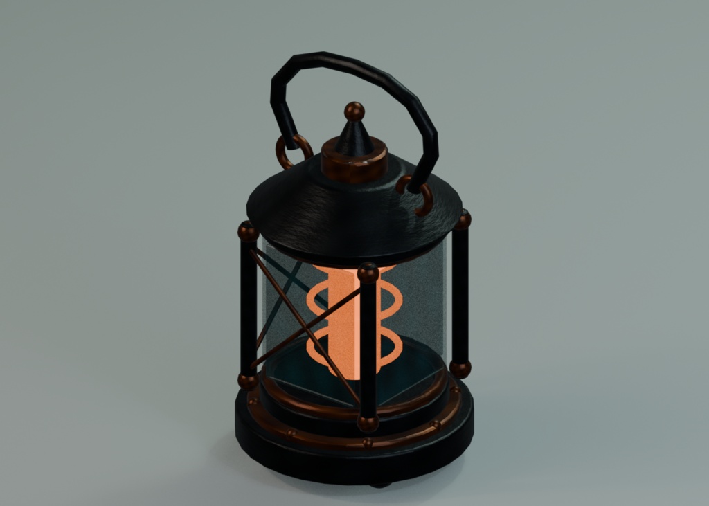 【3Dモデル】魔法のローポリランタン｜ゲーム・映像用ファンタジー小物