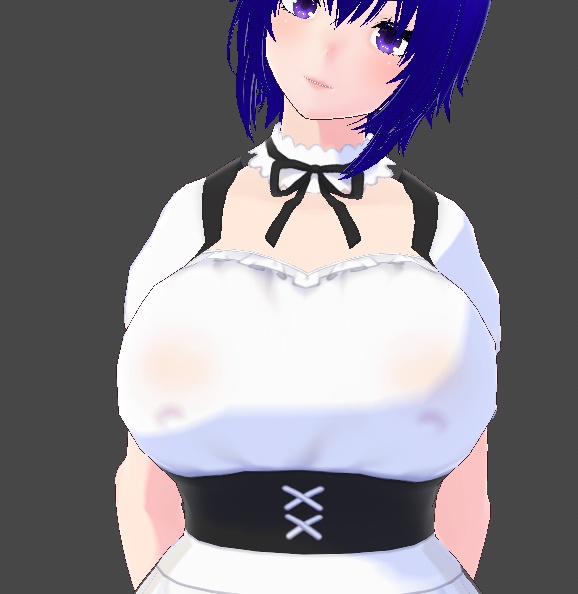 transparent translucent maid dress/