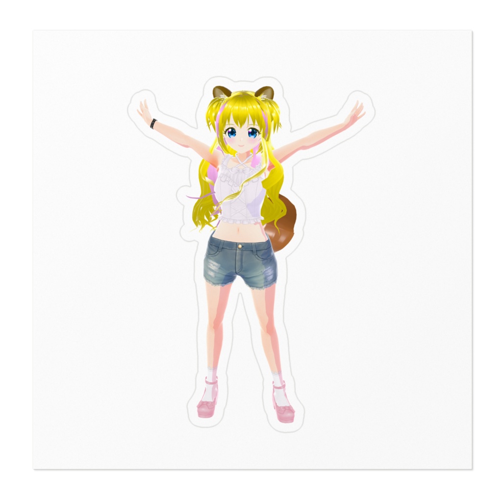 星空たぬき誕生日記念ステッカー(部屋着)