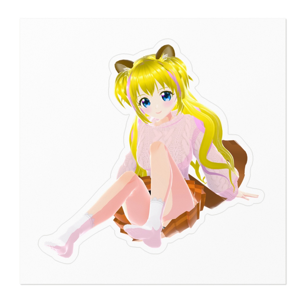 星空たぬき誕生日記念ステッカー(セーター)