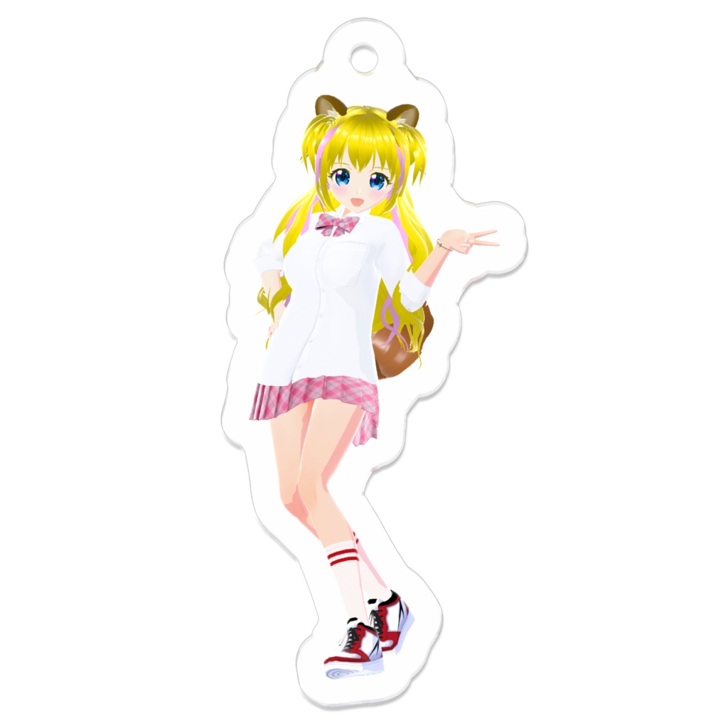 2周年記念アクリルキーホルダー「制服でピース」