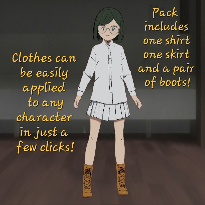 (vroidcustomitem) White Uniform Female