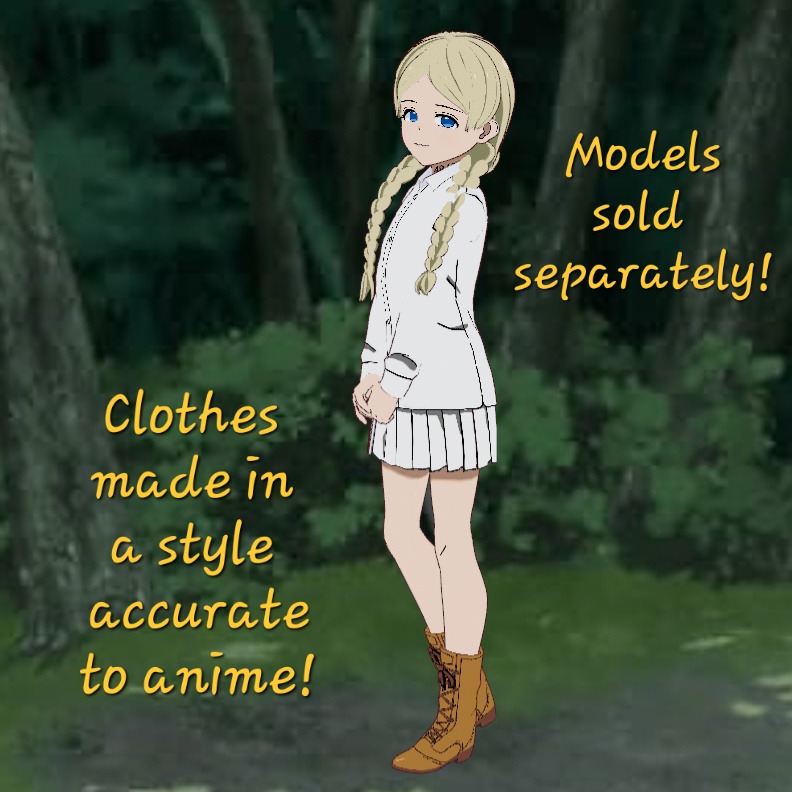 (vroidcustomitem) White Uniform Female