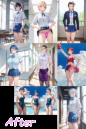 学園のTS模様 Before After シーケンス 43枚