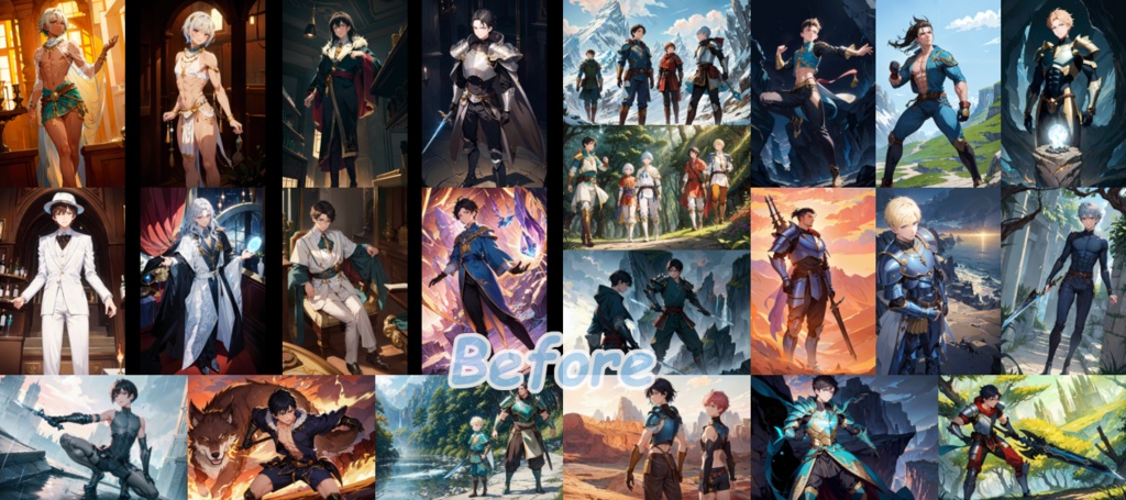 ファンタジーTSF Before After CG集 54枚