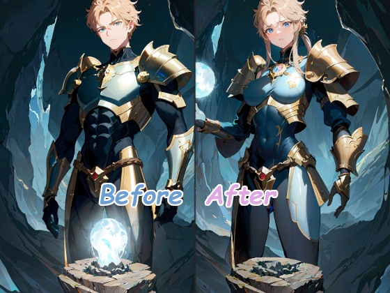 ファンタジーTSF Before After CG集 54枚