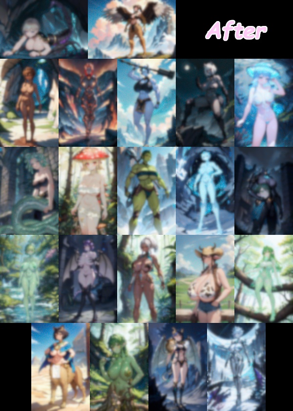 モンスター娘TSビフォーアフターAI CG集その2 43枚