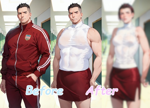 学園TSの様相 Before After シーケンス CG SS集