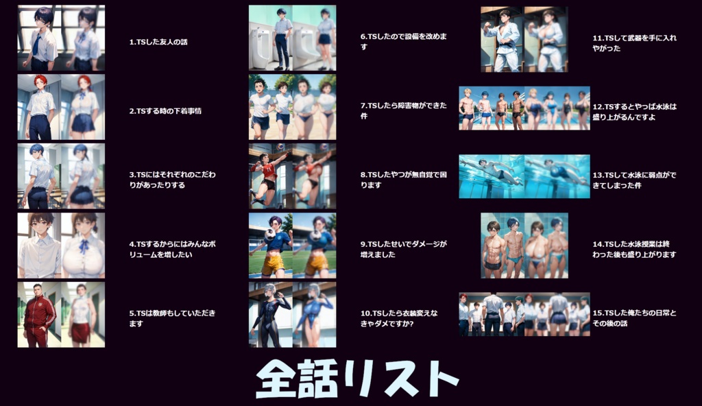 学園TSの様相 Before After シーケンス CG SS集