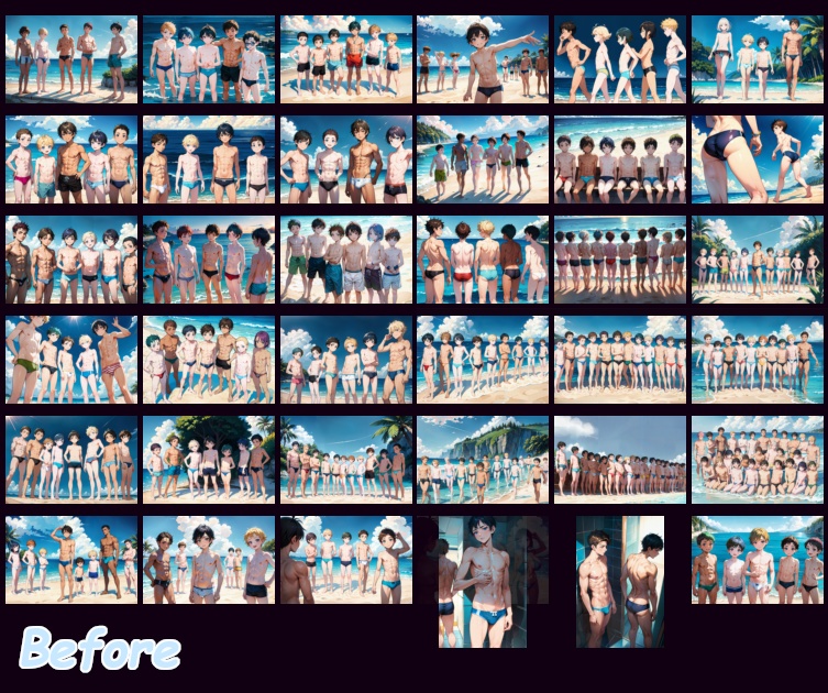 夏の思い出TS Before After CG集 73枚