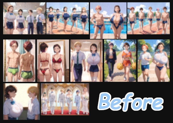 TS学園の交換 Before After イラストノベル集