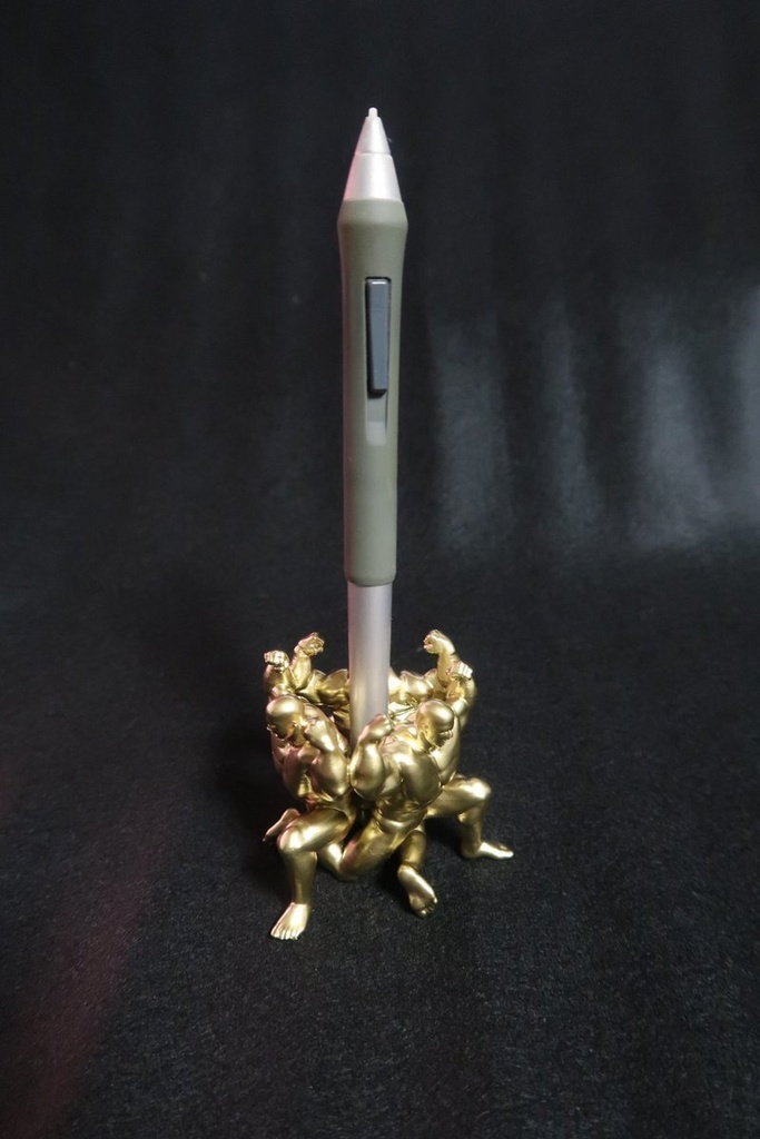 純筋製 送料込み マッチョ卵スタンド兼ペンスタンド ゴールドエディション