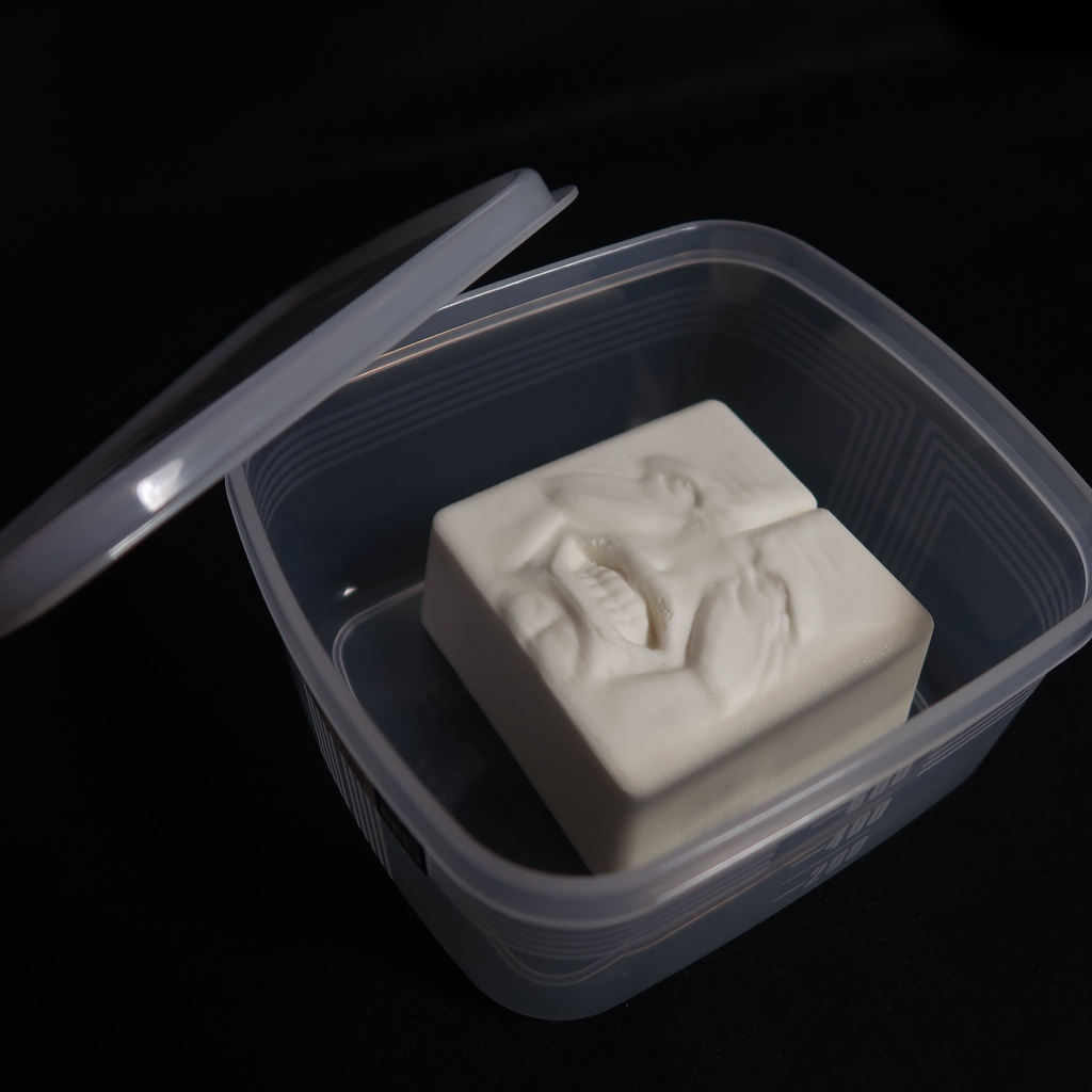 堪忍豆腐 メモスタンド レジン製 特製容器付き