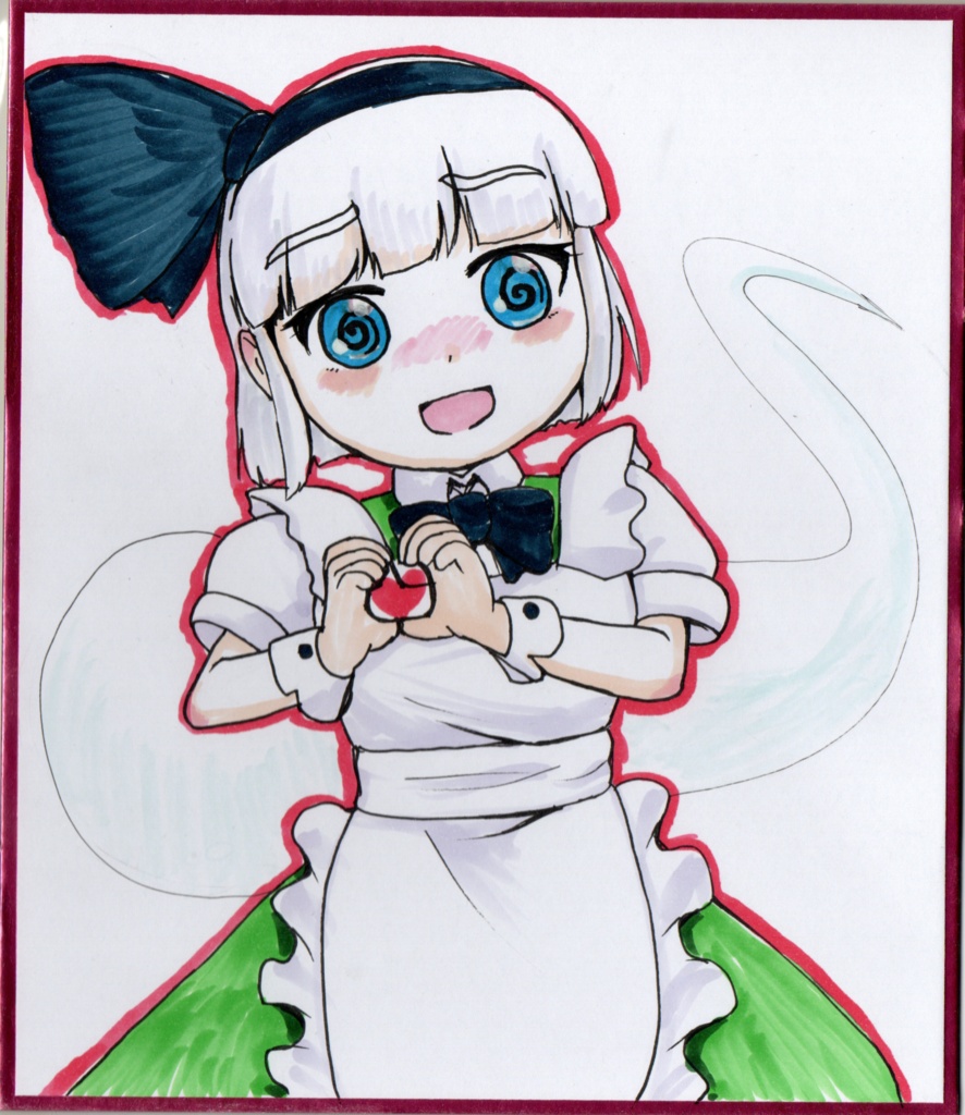 色紙イラスト　メイド妖夢