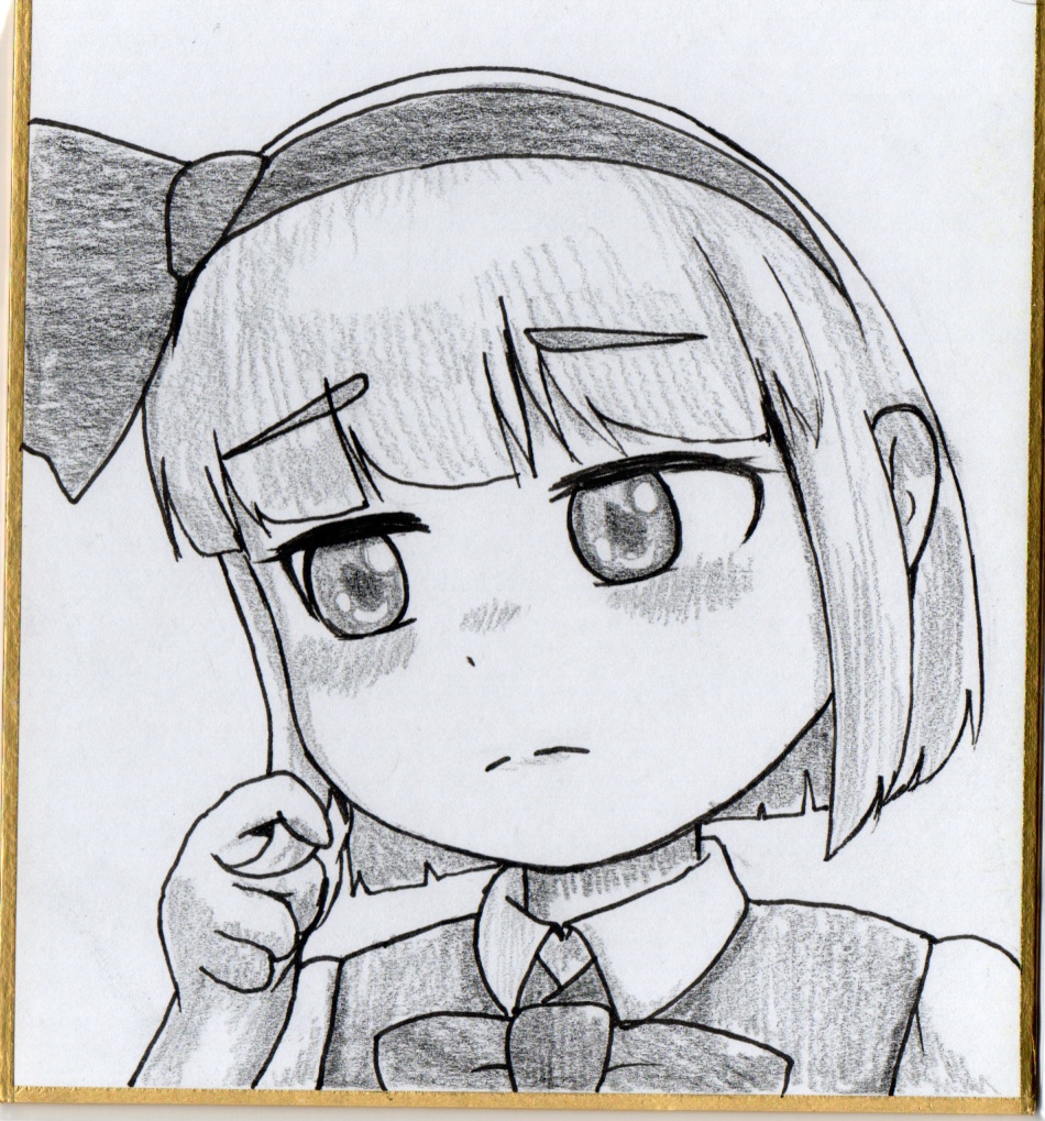 色紙イラスト　照れ妖夢