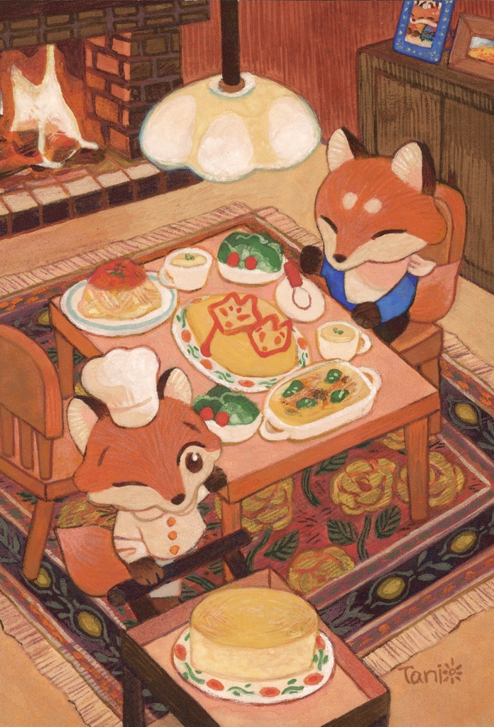 【額装原画作品】デザートはチーズケーキ