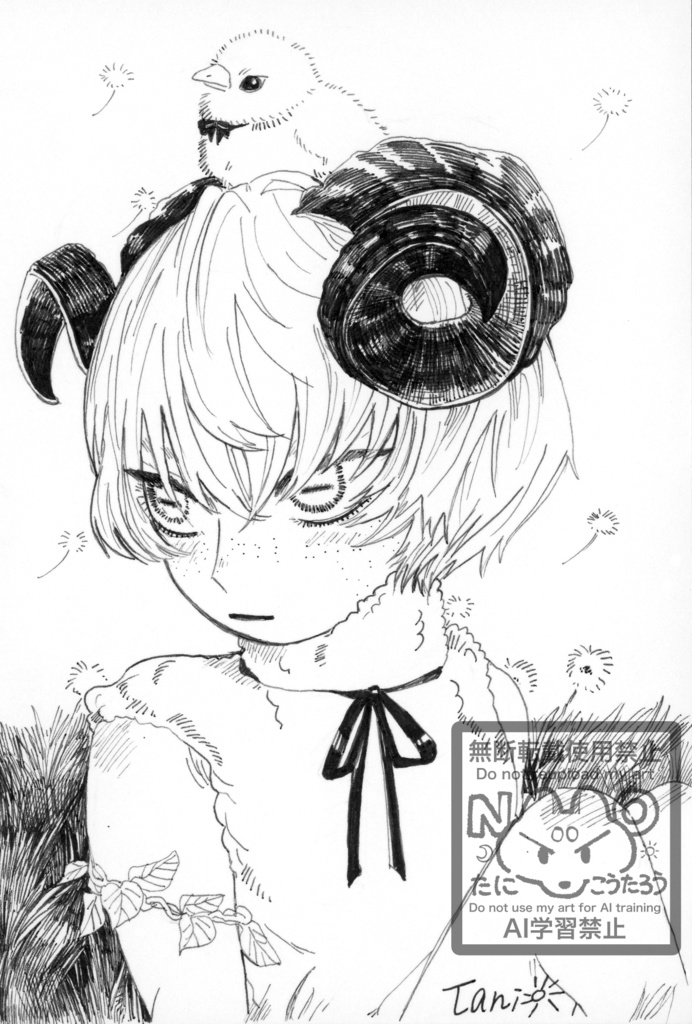 【原画】息抜きイラスト7 「ひつじさん」