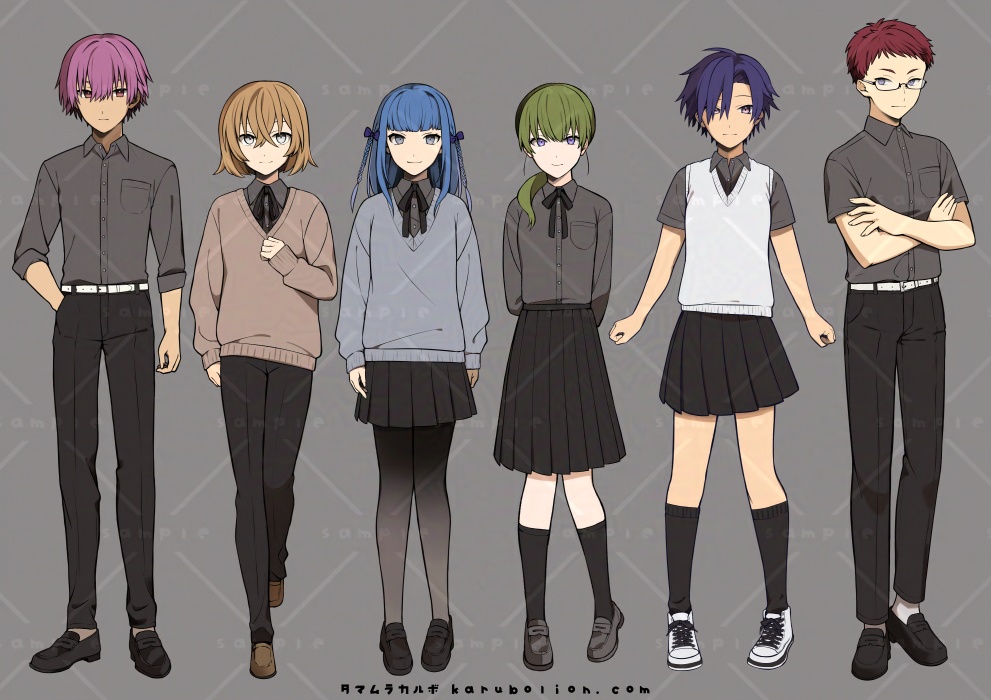 【立ち絵素材】疑心暗鬼な青少年たち(PNG)【ゲーム制作/TRPG】