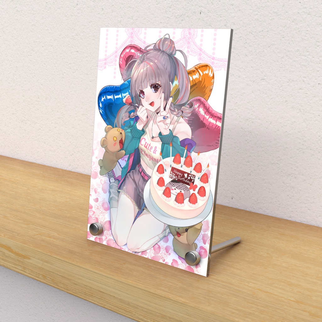 椿月いお〖誕生日記念グッズ アクリルフォトパネル50x50mm〗